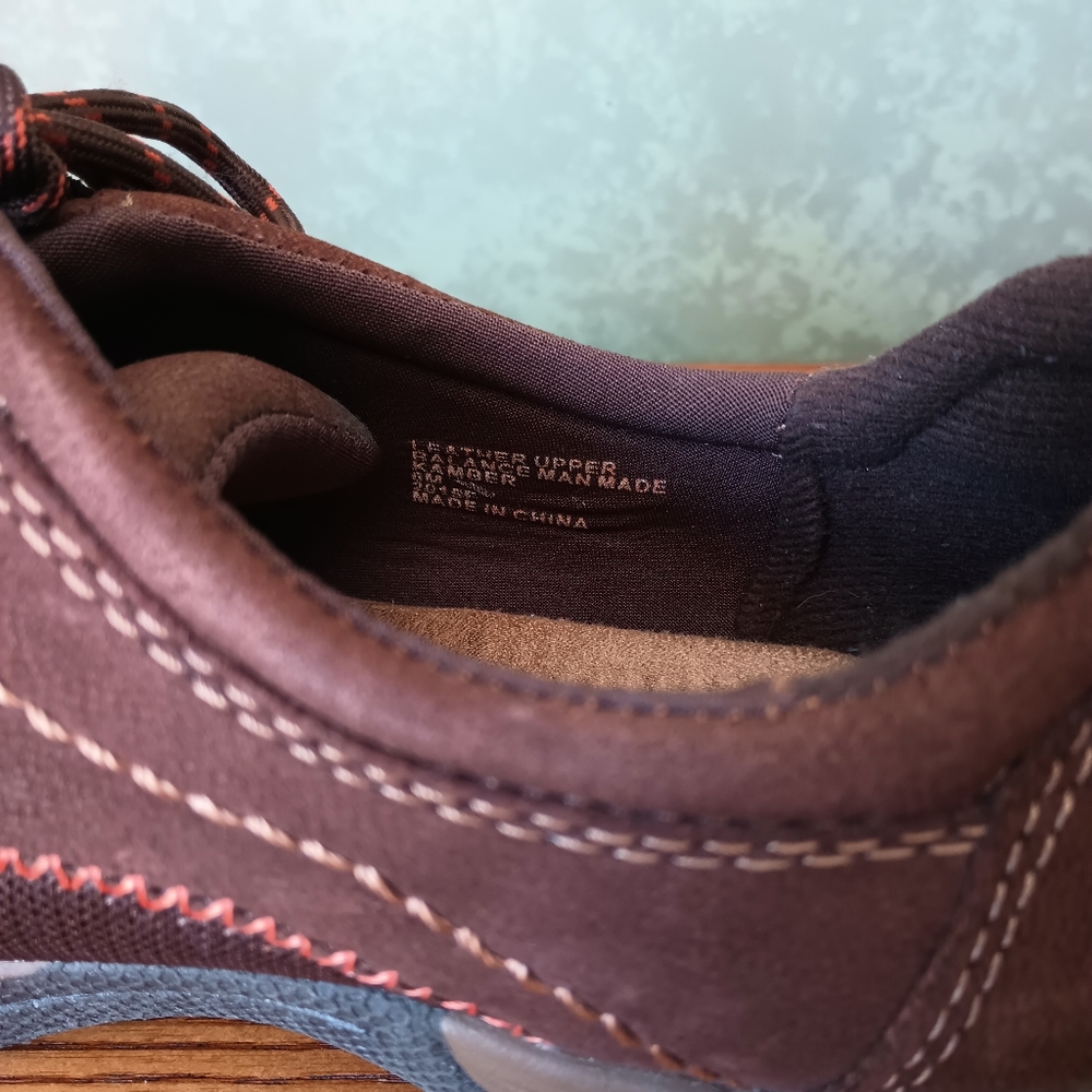 Earth Origins Brown Leather Hiking Walking Shoes Womens 6 Athleisure - Picture 3 of 9